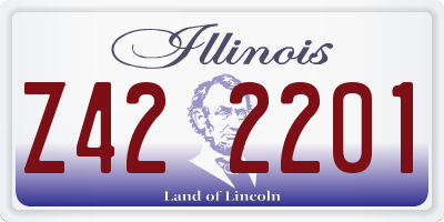 IL license plate Z422201