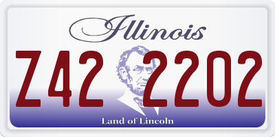 IL license plate Z422202
