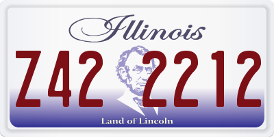 IL license plate Z422212