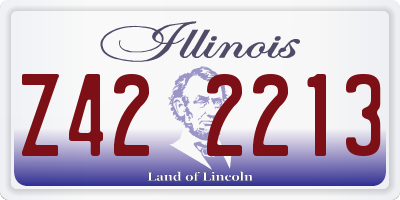 IL license plate Z422213