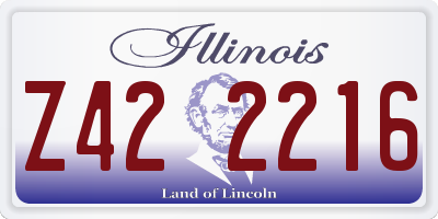 IL license plate Z422216