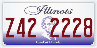 IL license plate Z422228