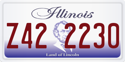 IL license plate Z422230