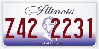 IL license plate Z422231