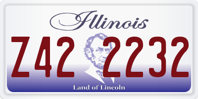 IL license plate Z422232