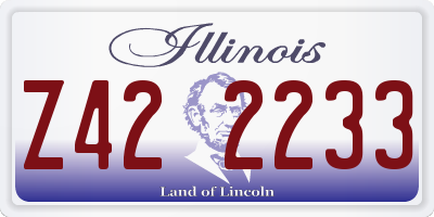 IL license plate Z422233
