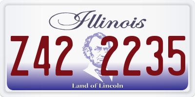 IL license plate Z422235