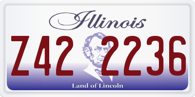 IL license plate Z422236