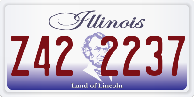 IL license plate Z422237