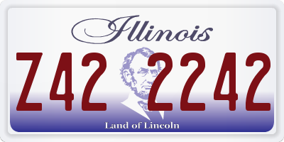 IL license plate Z422242