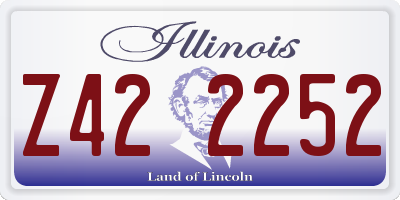 IL license plate Z422252