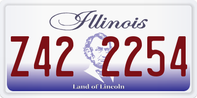 IL license plate Z422254