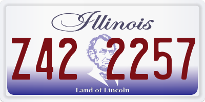 IL license plate Z422257