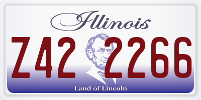 IL license plate Z422266