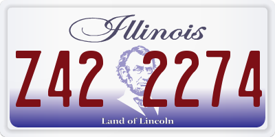 IL license plate Z422274