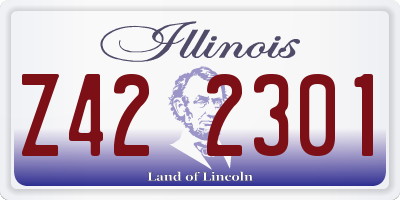 IL license plate Z422301