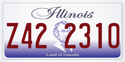 IL license plate Z422310