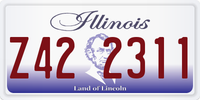 IL license plate Z422311