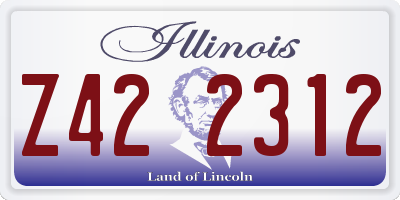 IL license plate Z422312