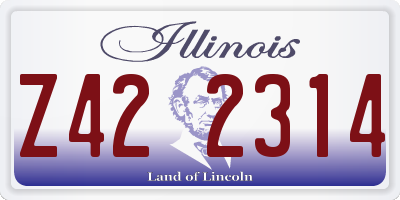 IL license plate Z422314