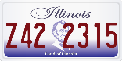 IL license plate Z422315