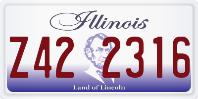 IL license plate Z422316