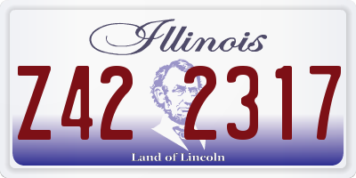 IL license plate Z422317