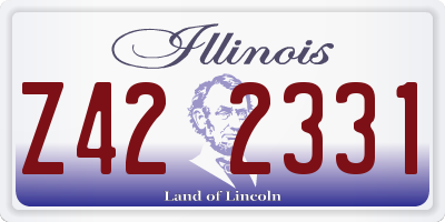 IL license plate Z422331