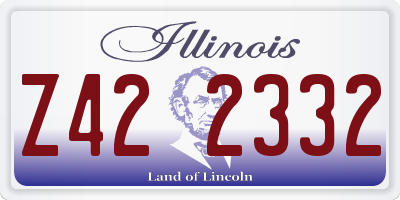 IL license plate Z422332