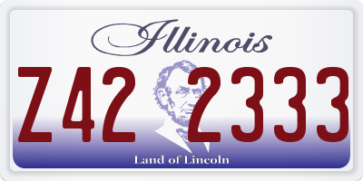 IL license plate Z422333