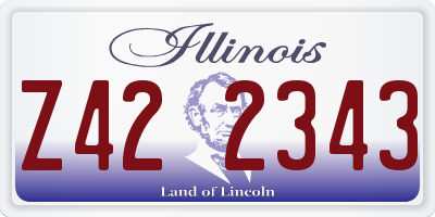 IL license plate Z422343