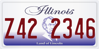 IL license plate Z422346