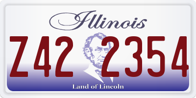 IL license plate Z422354