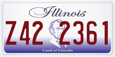 IL license plate Z422361