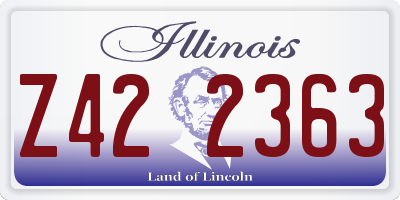 IL license plate Z422363