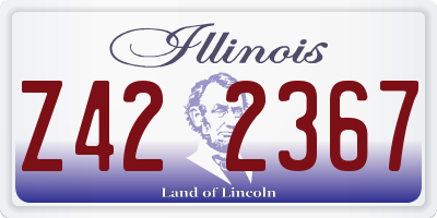 IL license plate Z422367