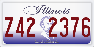 IL license plate Z422376