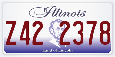 IL license plate Z422378