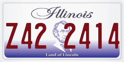 IL license plate Z422414
