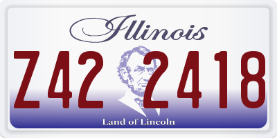 IL license plate Z422418