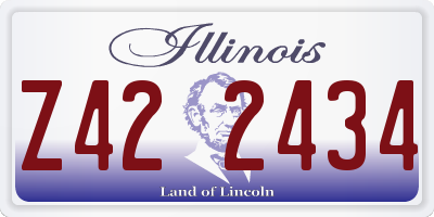 IL license plate Z422434