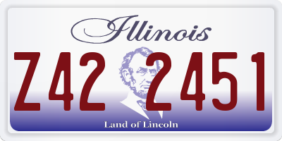 IL license plate Z422451