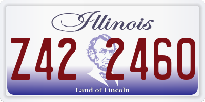 IL license plate Z422460