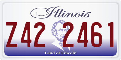 IL license plate Z422461