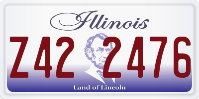 IL license plate Z422476