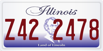 IL license plate Z422478