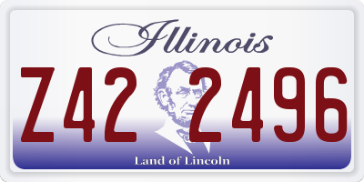 IL license plate Z422496