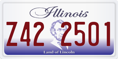 IL license plate Z422501