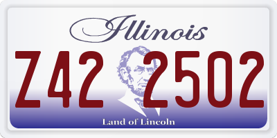 IL license plate Z422502