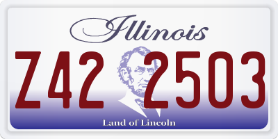 IL license plate Z422503